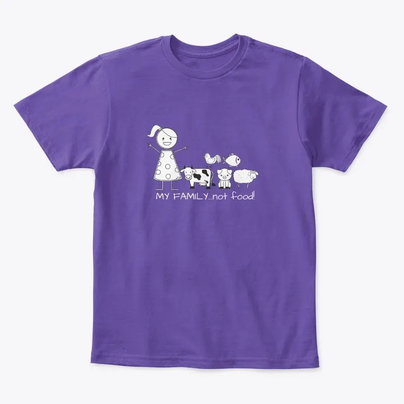 My Family  not Food - girls shirt